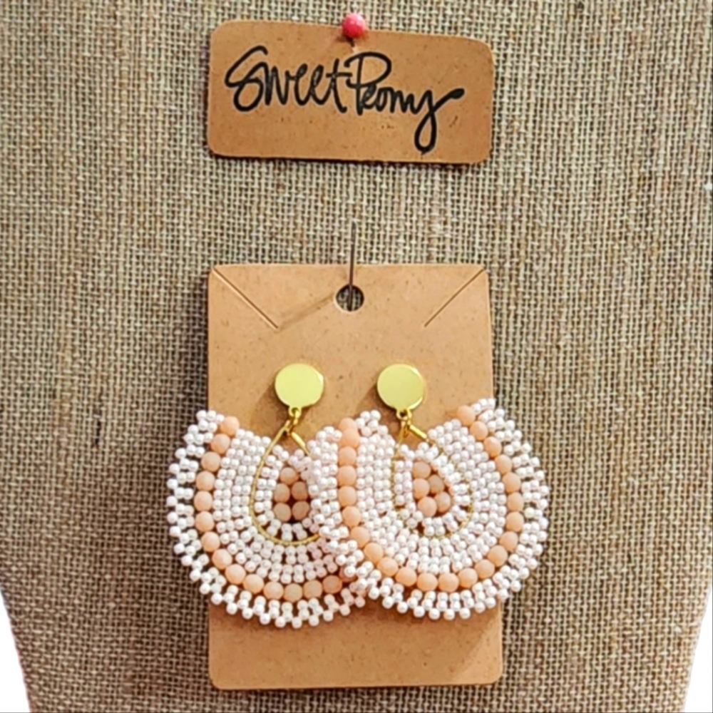 Beautiful Glass Beaded Dangle Earrings